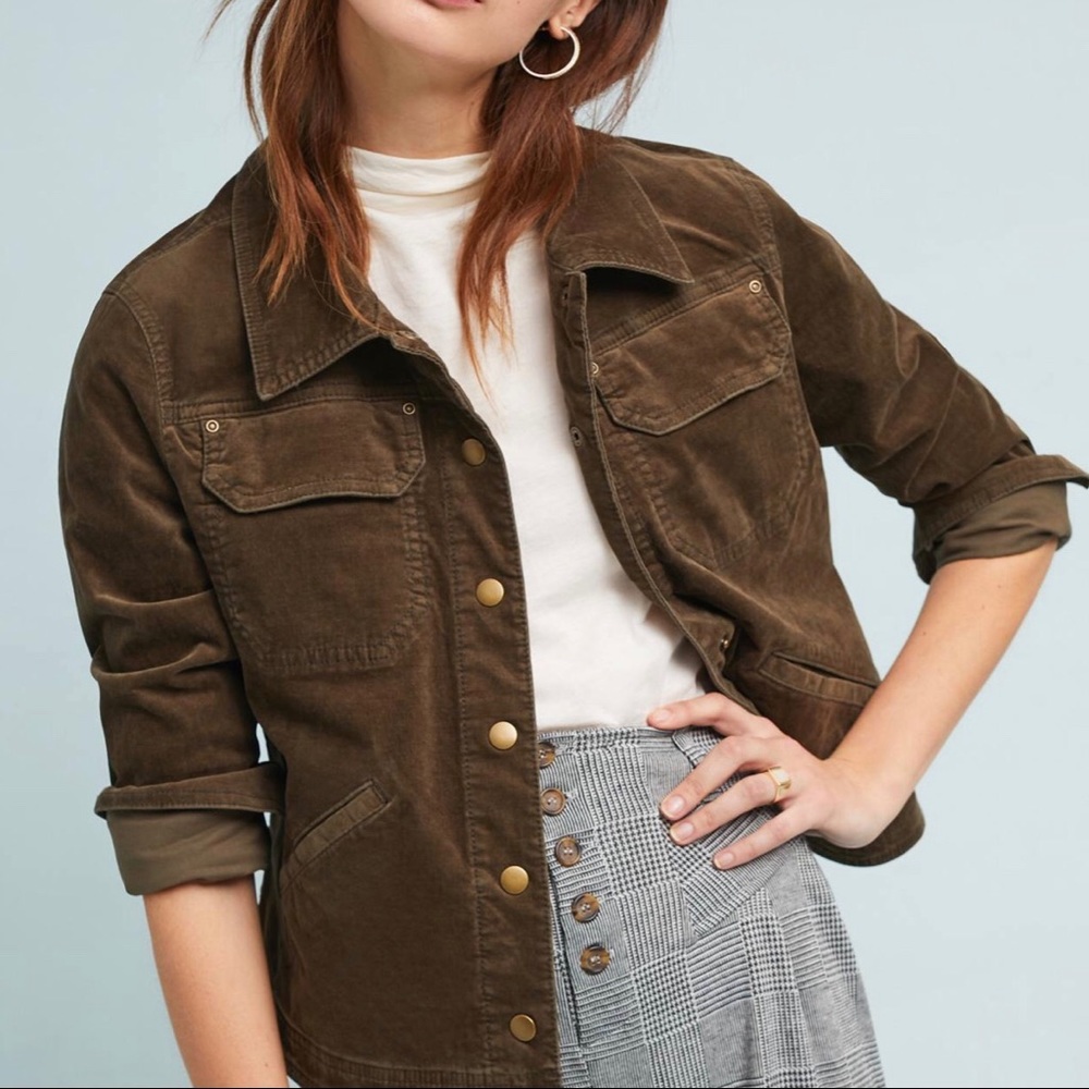 Anthropologie Corduroy Trucker Jacket